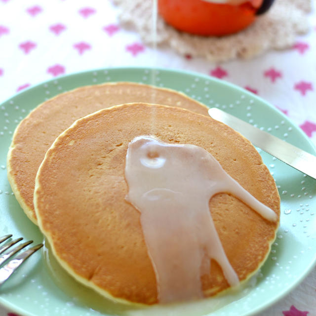 ピタピタ-ホットハニーミルクソース・ホットケーキ。