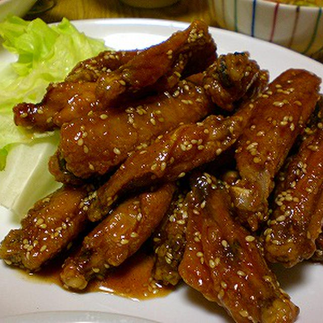 手羽中の唐揚げ〜！