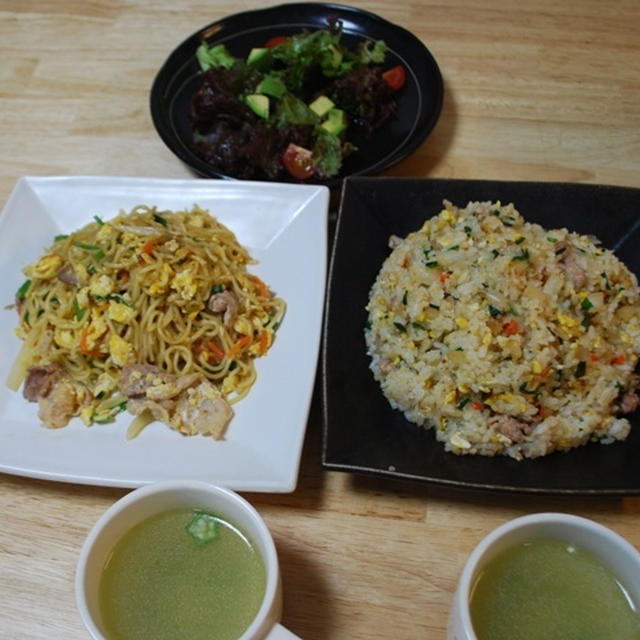 昨夜は五目焼きそばなど～と今日は唐揚げ！