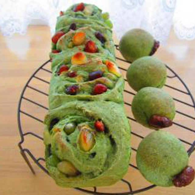 よもぎ甘納豆食ﾊﾟﾝ＊よもぎﾁｮｺﾊﾟﾝ