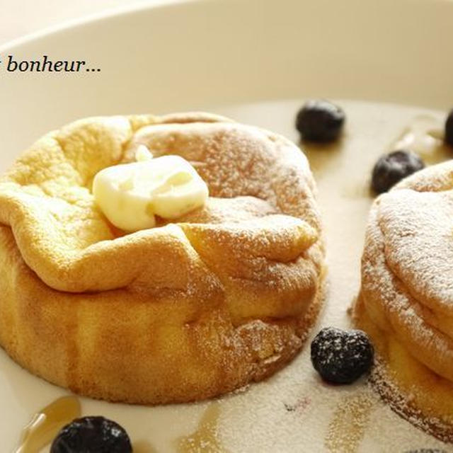 スフレパンケーキでおうちｃａｆｅ。。。