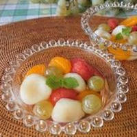 本みりんシロップでフルーツ白玉