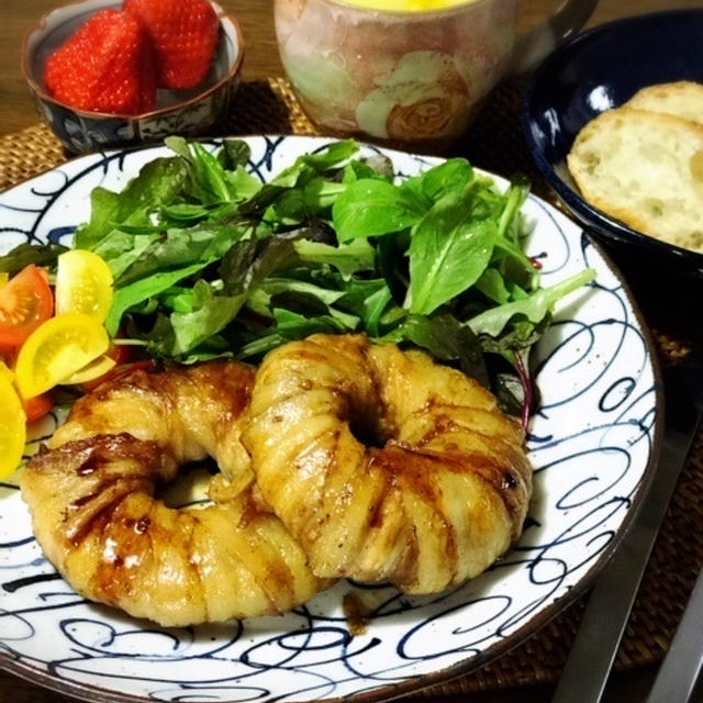 お料理でりんごを使ってみる 肉巻きりんごドーナッツ 作ってみました By Mayuさん レシピブログ 料理ブログのレシピ満載