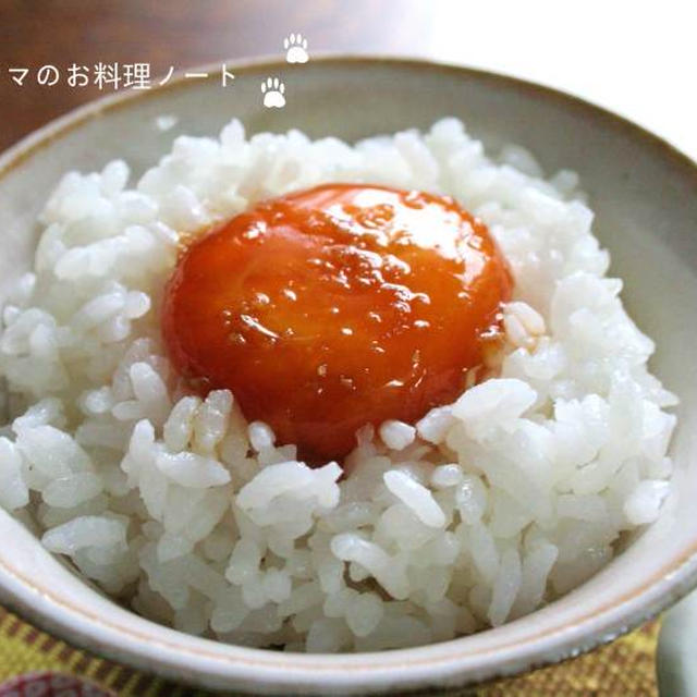 生姜入りしょうゆ卵でホカホカご飯・・・