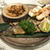 秋刀魚の塩焼きと、焼き鳥３種と、さつまいもごはんアゲインと、稲城の梨の夜ごはん