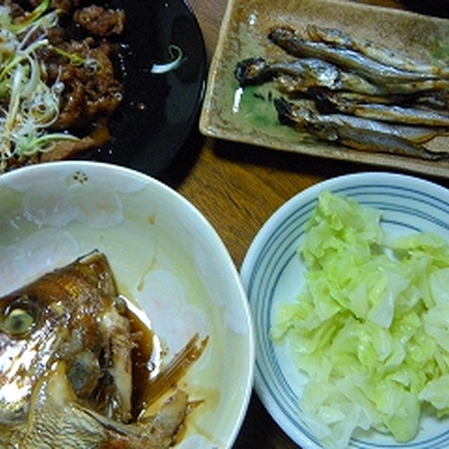 　夫の釣友さんのＫさんの釣果の真鯛かぶと煮