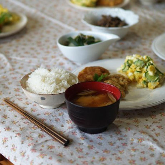 昨日の晩ごはんと今朝のメイさん