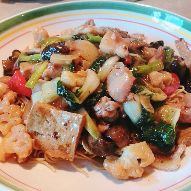 焼飯と餡掛け焼きそば