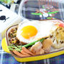 肉味噌と白なすのっけのお弁当＊＊