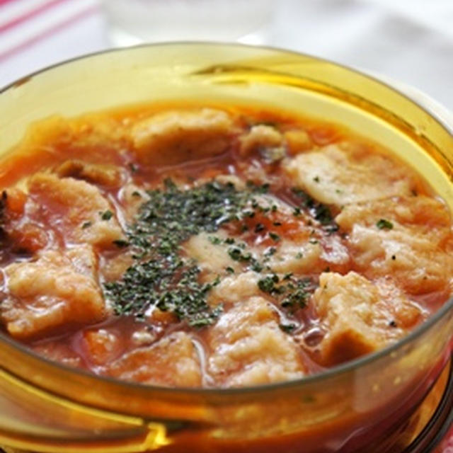 レンジで簡単、イタリアマンマの味、ズッパアルポモドーロ
