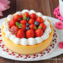 苺とホワイトチョコレートのチーズケーキ☆卒業祝い