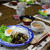 牛肉のオイスターソース炒めととろろのっけごはん　盛り付けはカフェ風？