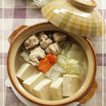 柔らかさくらどりと白菜豆腐の鍋