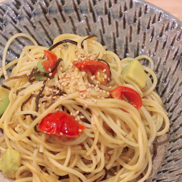 くらしのアンテナ＊掲載されました〜 塩昆布とアボカドパスタ