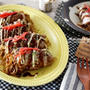 焼きそばが余ったときは…肉巻き焼きそばでお好み焼き風♡