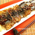 秋刀魚の梅蒲焼と玉ねぎのごま油炒め*･゜ﾟ･*:.｡..｡.:*･゜