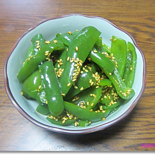 ピーマンの味ボン酢かけ　ボン酢があれば何でもおいしくなる