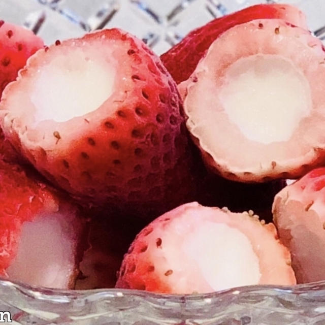 【まるごと練乳いちごアイス】ひんやり甘美味！通販で大人気のスイーツを簡単手作り♪