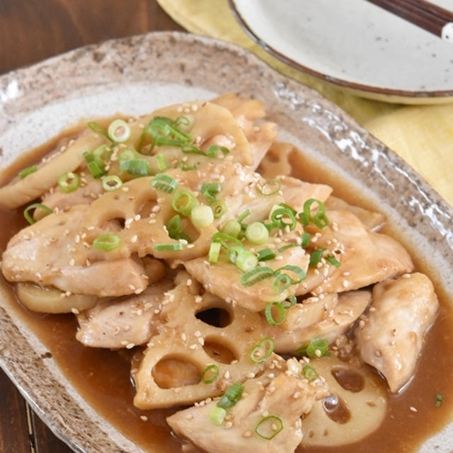 ご飯がすすむ♪「れんこん×お肉」の照り焼きおかず