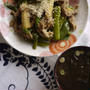 万願寺唐辛子と豚肉の味噌炒め。