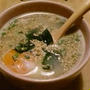 温泉卵・お豆腐入り”焙煎ごまスープ”♪コッペパン・ココアメロンパン♪