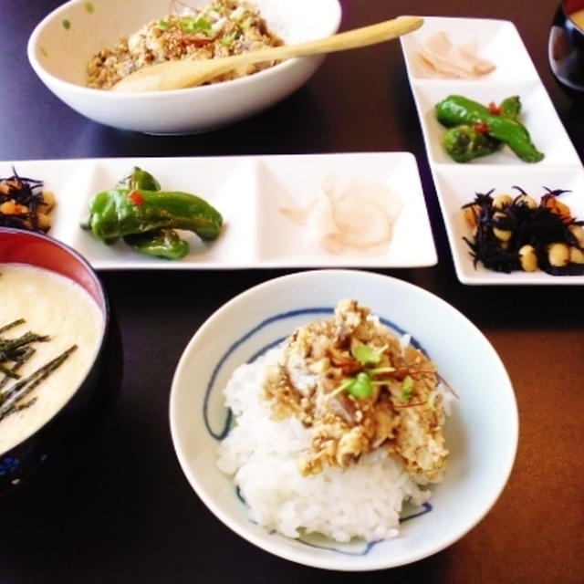 豆腐と鯖缶そぼろ