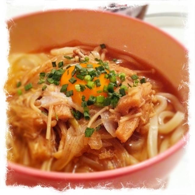 よるごはん＊すき焼き風うどん