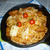 鶏皮＋きのこ野菜MIXのアラビアータ焼きうどん