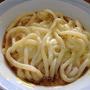 今朝の麺は「チーズ釜玉うどん」