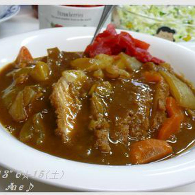 チキンカツ＊シーフードカレー♪