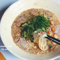sei【簡単にすぐ出来る！これおすすめ！鯖缶！】◎サバの冷や汁仕立て素麺