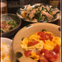 トマトの卵炒めと豚野菜炒め