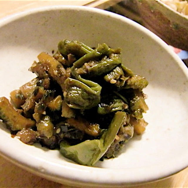 ゴーヤとししとうの佃煮風くったり煮