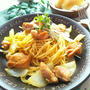 鶏肉の生姜焼きパスタ☆