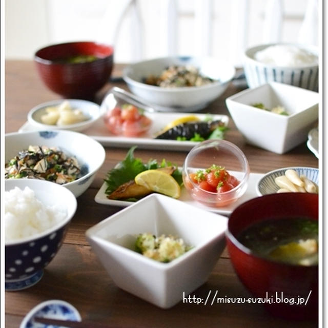 作りおき活用！！和食で朝ごはん