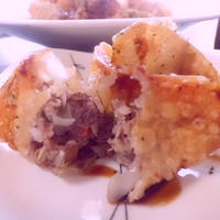 １口メンチー揚げ餃子♪