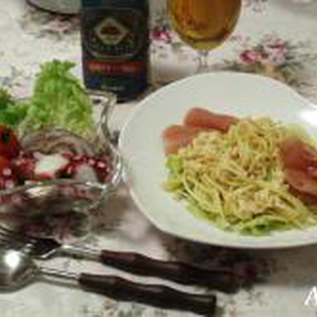 ☆生ハムとキャベツのパスタ☆