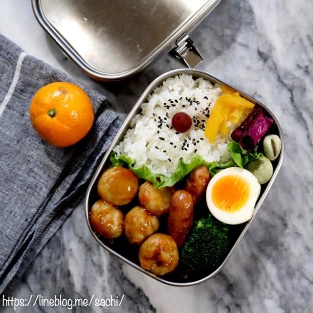 息子の＊鶏つくね弁当♡【#お弁当#つくね】
