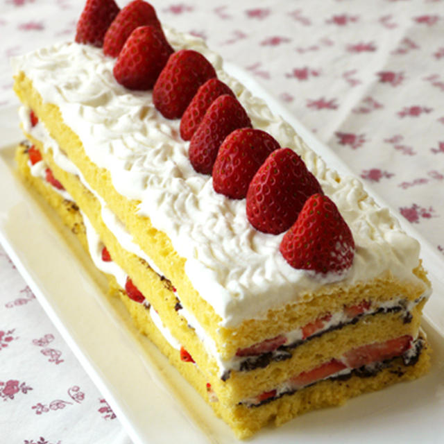 パリパリチョコのショートケーキ。　“絶品！型なしケーキ”