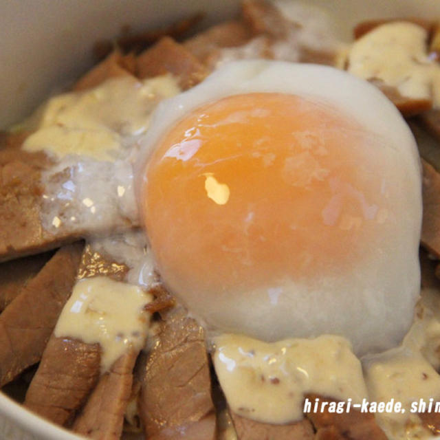 圧力鍋で煮豚→煮豚丼と、物干し竿