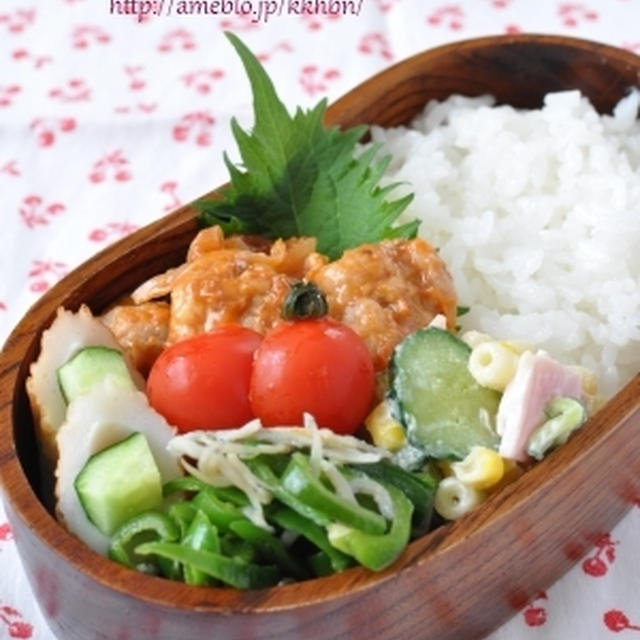 ポークチャップ団子弁当