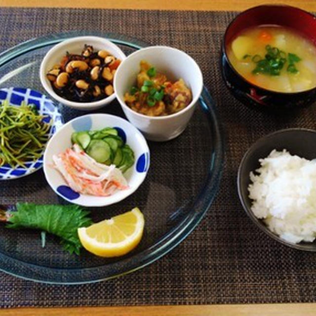 プランターから摘んだ（笑）～豆苗のコチュジャン風味のお浸し～