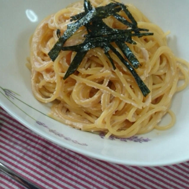 タラコパスタ☆2014/06/22のお昼ご飯。