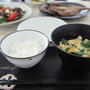 高野豆腐とニラのたまごとじ@朝ごはん