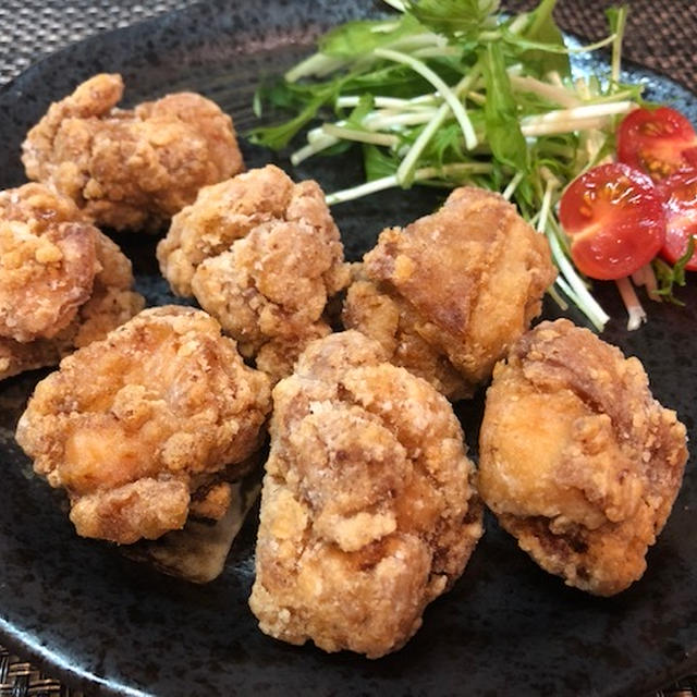 唐揚げ♡厚揚げ納豆チーズ焼き♡わかめ