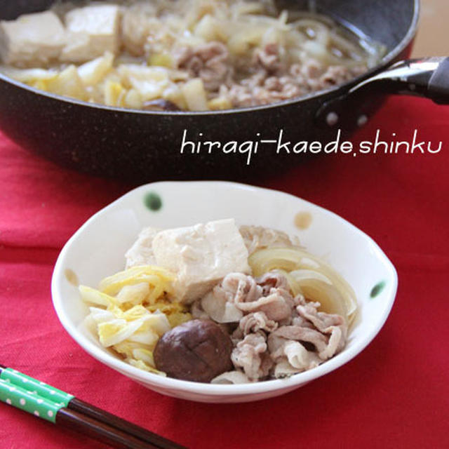 めんつゆで♪煮るだけ簡単すきやき風煮＊肉豆腐、「遊びをせんとや生まれけむ」