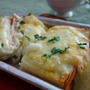 クロックムッシュ／ひよっこ豆のトマトパスタ