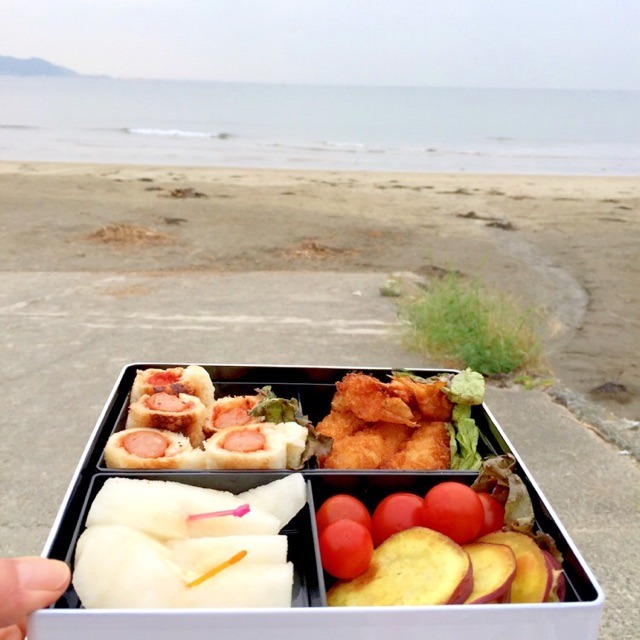 鎌倉の海で　お弁当と鎌倉スイーツ♪