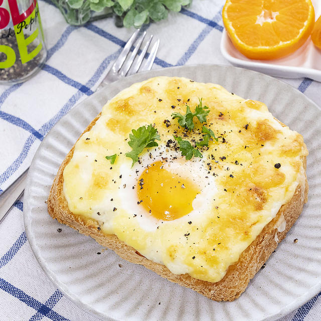 ちょっとオシャレ〜な(´ε｀ )♡クロックマダム風トースト