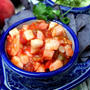 White Peach Salsa and Cucumber Avocado Dip桃入りサルサ＆きゅうり入りアボカドディップ